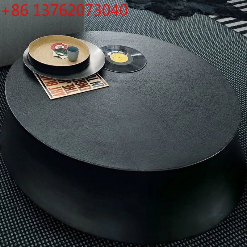 

Журнальный столик из черного дуба, скандинавское фортепиано, гостиная, современный простой угловой столик, круглый журнальный столик