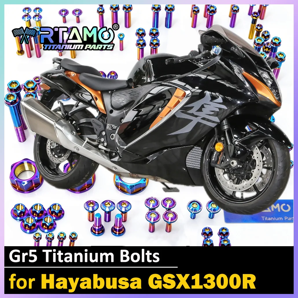 RTAMO Gr5 Titanium Bolt Brake Disc Screw Axle Nut fit for Suzuki Hayabusa GSX1300R