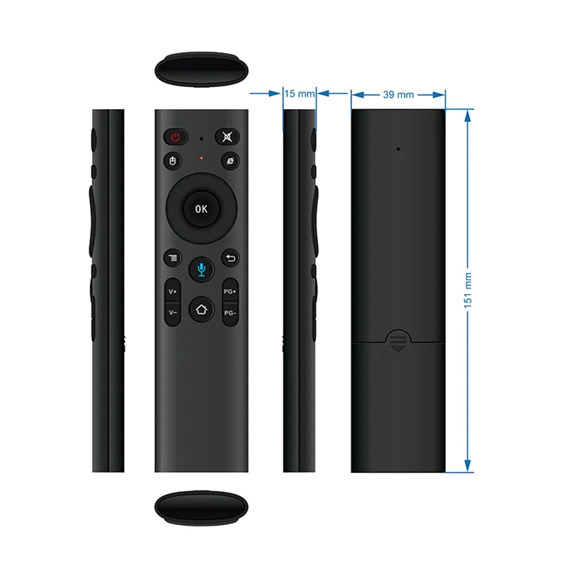 Q5+ Air Mouse Bluetooth Remote Voice Control for Smart TV Android Box 2.4G Wireless IPTV Voice Remote Control