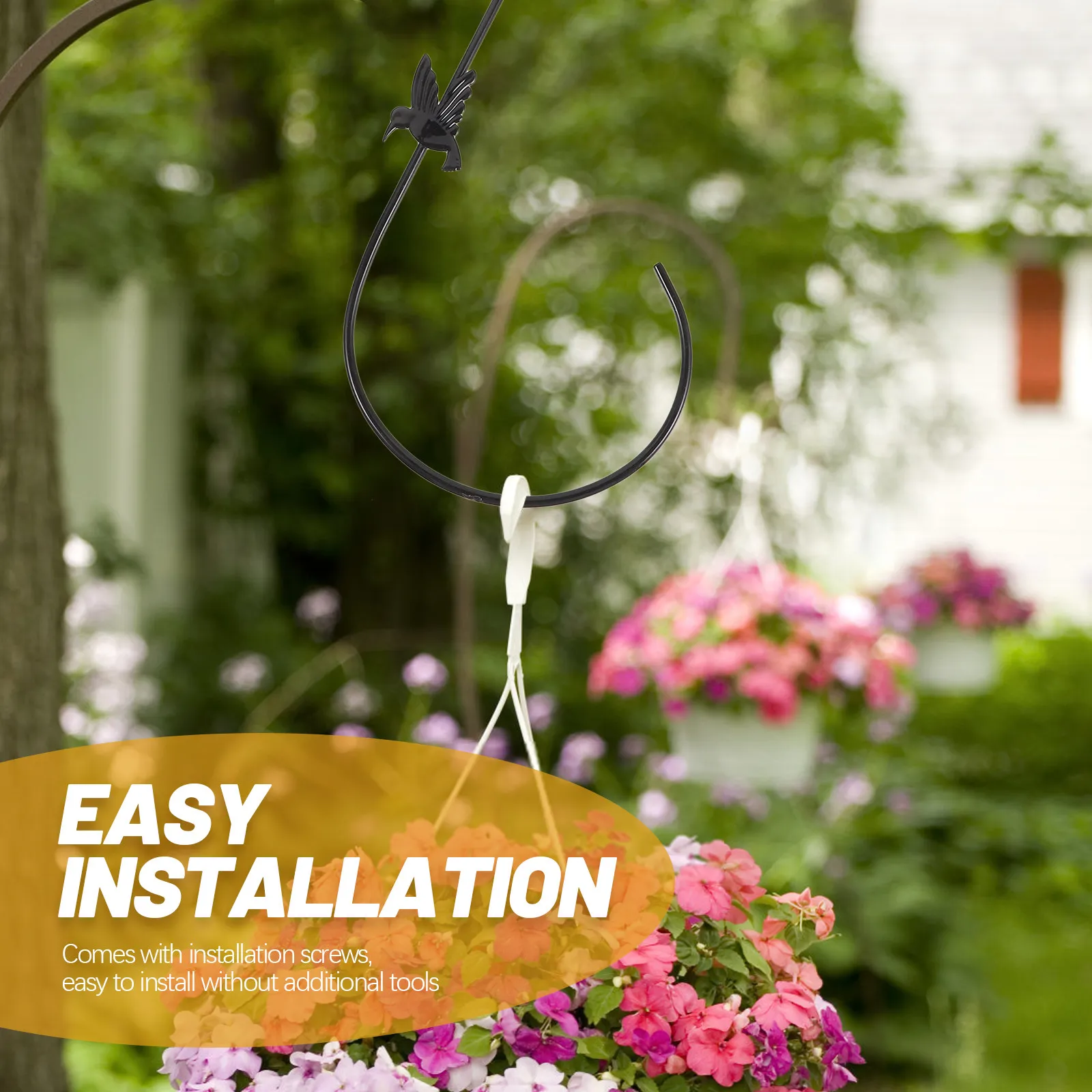 Sturdy Iron Plant Hook 30Cm Decorative Heavy Load Hanging Hook Outdoor Bird Feeder Support Plant Hooks Hanging Basket Hooks view 5