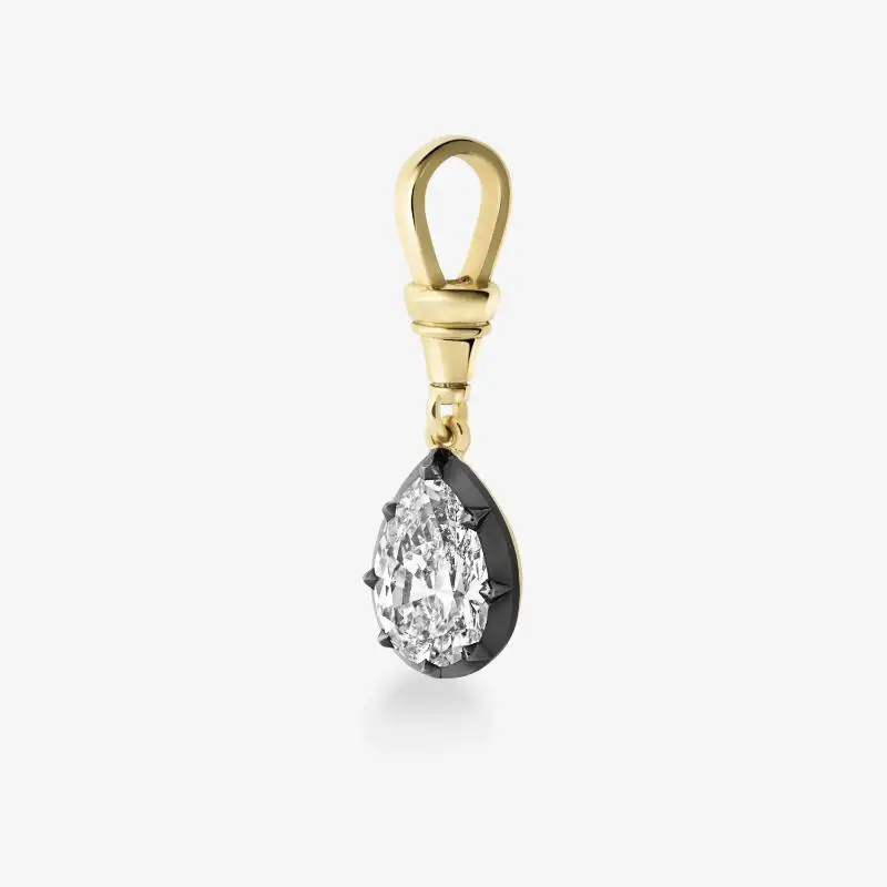 Damen-Halskette mit geometrischem weißem Zirkon-Anhänger, Perlenkette, goldfarben plattierter Edelstahl, einfacher Alltagsschmuck, Geschenk – Detail 5