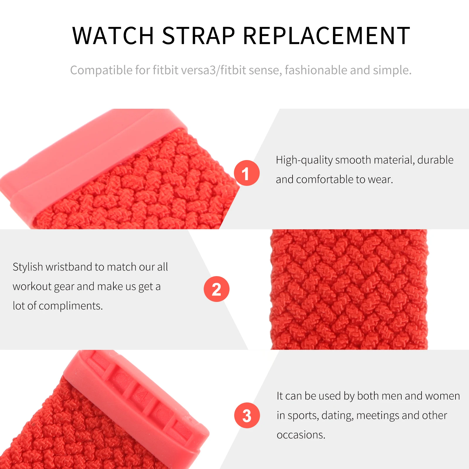 

Smart Watchband Replacement For 3 Sense High Quality Durable Comfortable Stylish Wristband Compatible With Fitness