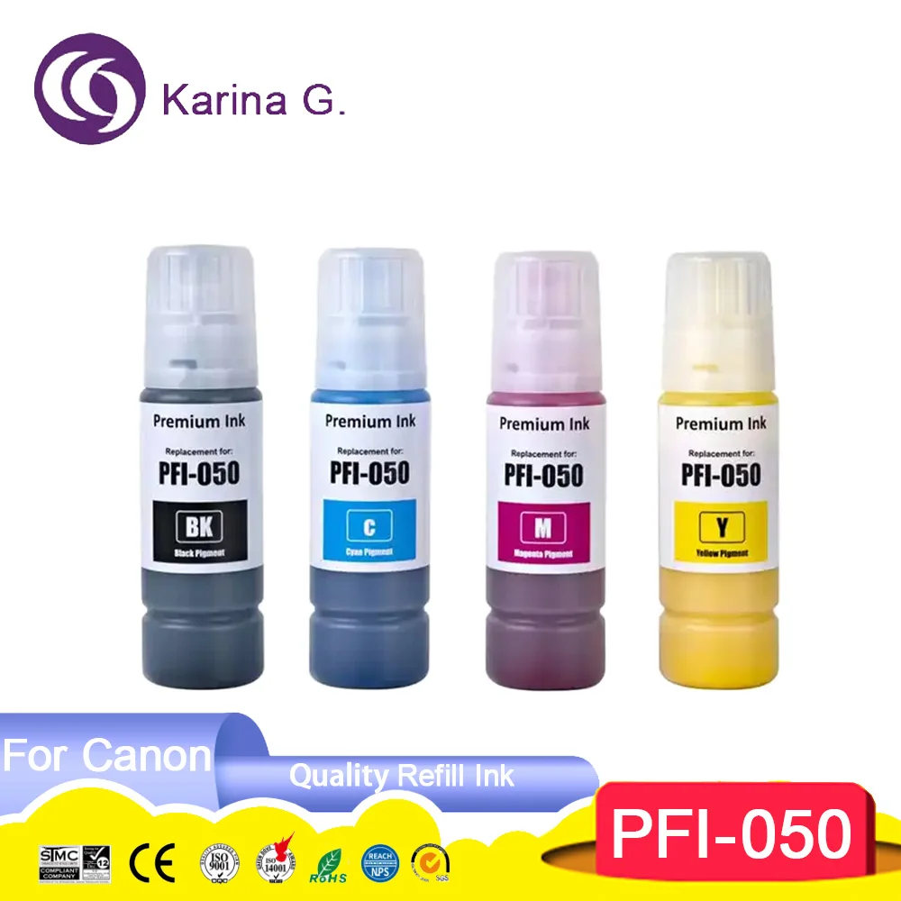 agua a base de reenchimento tinta do pigmento garrafa compativel pfi050 pfi050 pfi 050 cor premium impressora canon imageprograf tc20 tc20m 01