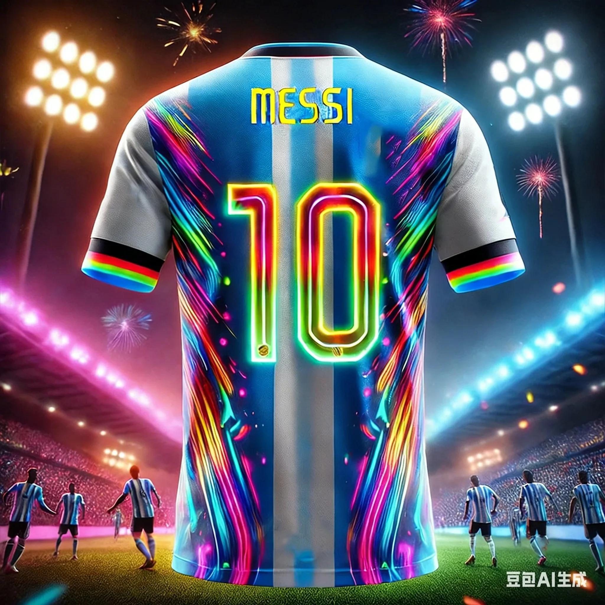 2026SPECIAL EDITION MODE GRAFFITI MESSI # 10 Fußballtrikot Trainingsanzug Atmungsaktives Sport-T-Shirt für Männer, Frauen und Kinder – Detail 3