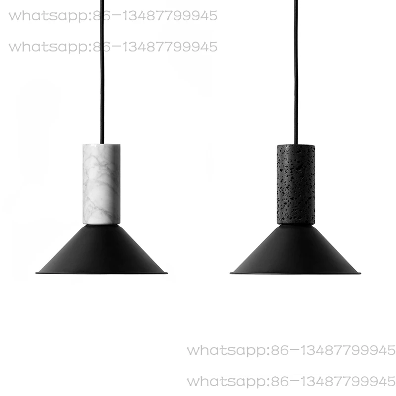 

Дизайнерский ресторан, каменная мраморная люстра с черными отверстиями, современный простой светильник, роскошная скандинавская интернет-гостиная знаменитость