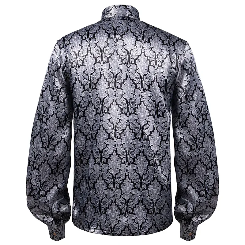 2025 Nuova camicia a pieghe da uomo europea e americana abbigliamento medievale steampunk vittoriano fodera superiore