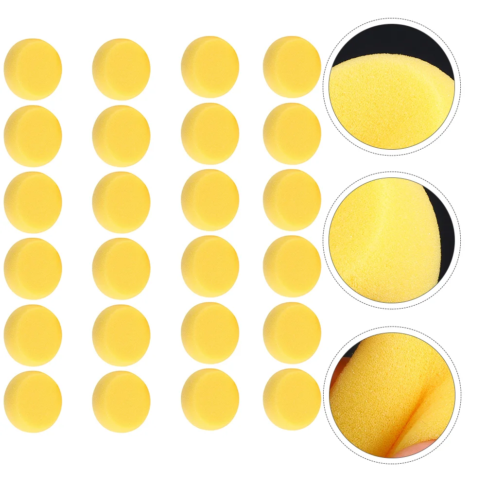 

Yellow Round Cake Sponge Paint Brush The Face Artist Sponges Watercolor Toddler Foam Brushes