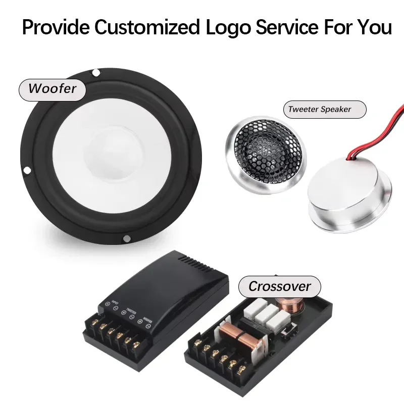 Accurate Midbass 6.5 Car Speaker Kevlar Fiber Component Speaker Set Silk Dome 4 Ohm 300W Peak for SUV