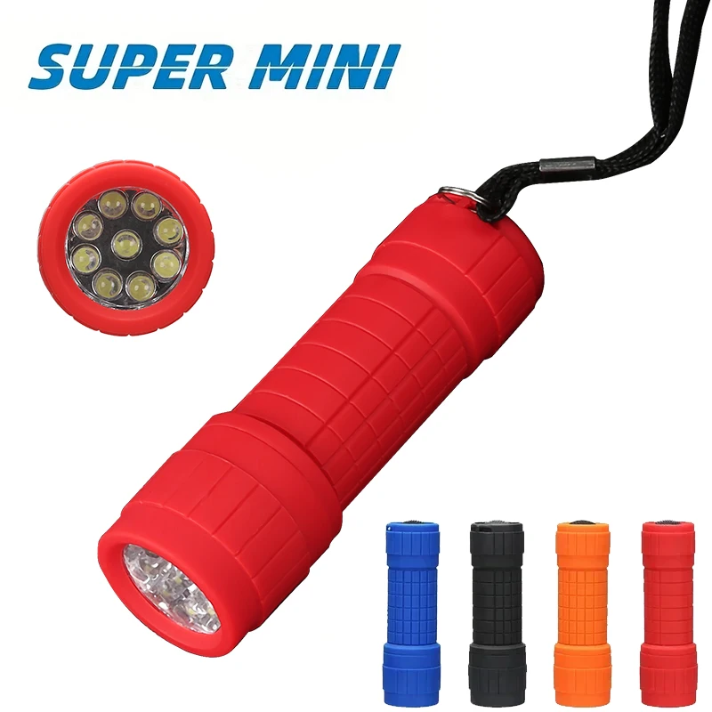 Portable LED Mini Children's Flashlight Strong Lighting Using 3 Batteries Fixed Focus Pocket Outdoor Waterproof Camping Torch
