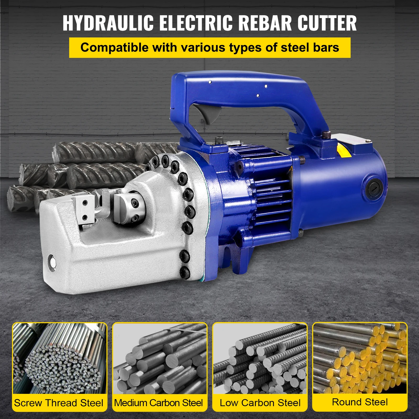 VEVOR RC-22 Portable Electric Hydraulic Rebar Cutter for Railways Oil Field