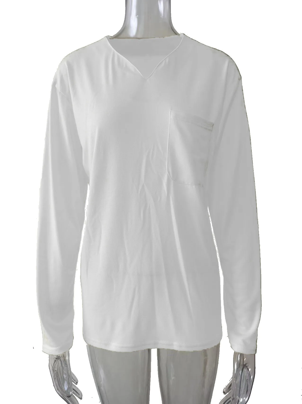 2025 New Sports T-shirt Men's Elastic Long-sleeved Autumn V-neck