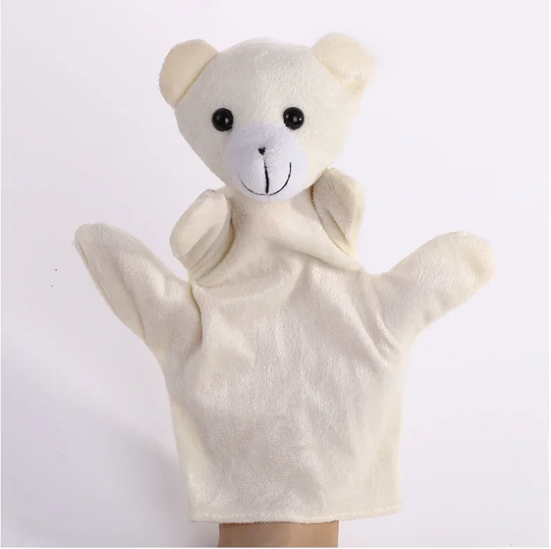 Marioneta de mano grande de animales, juguetes de peluche, tela para bebé, juguete educativo de mano cognitivo, perro de dedo, dinosaurio, muñeca para contar historias, juguete para niños