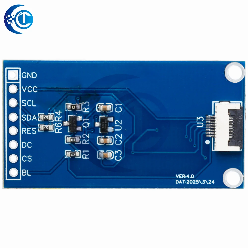 GC9107 1.45 Inch TFT LCD Module: 60×160 Small Full-View Screen – SPI Color Display for Arduino