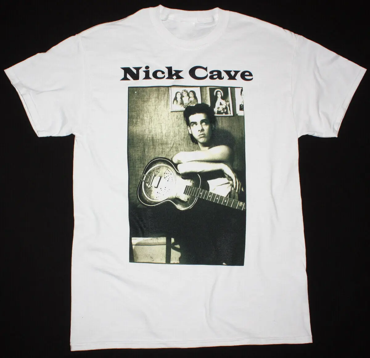 Vtg NICK CAVE Music Lover Cotton White All Size Unisex Tee Shirt LL162