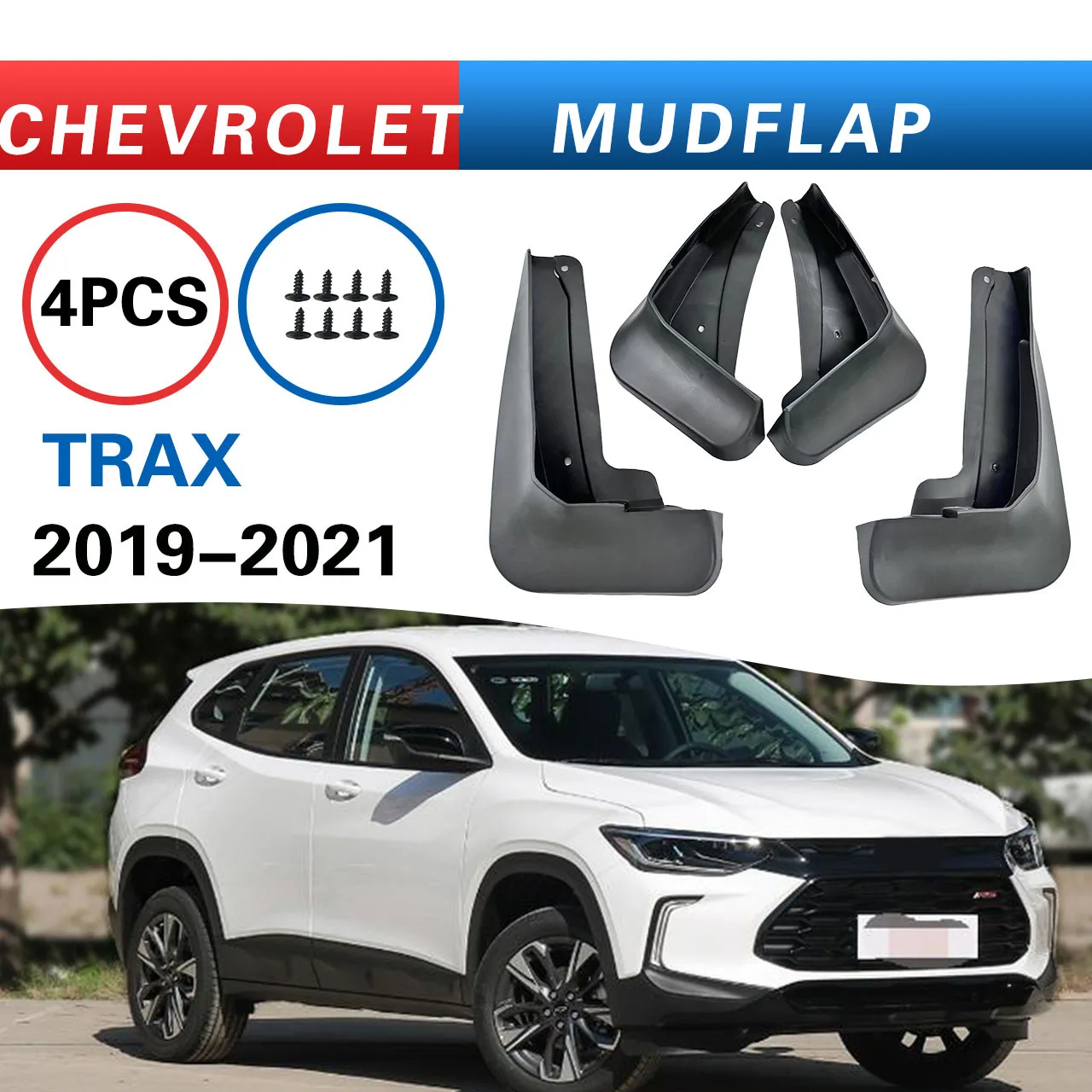 

For Chevrolet Trax 2019-2023 Tracker mudguard, Splash proof mudguard, front and rear wheel fender