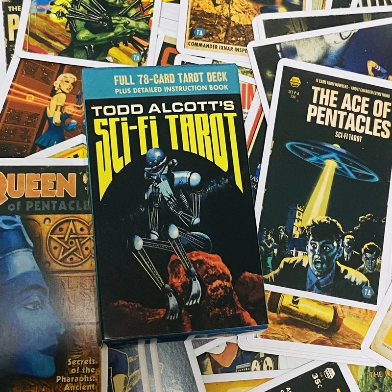 

Научно-фантастические карты Таро Todd Alcott's A 78, колода для гадания, английская версия, издание, настольная игра Oracle, настольная игра для вечеринки