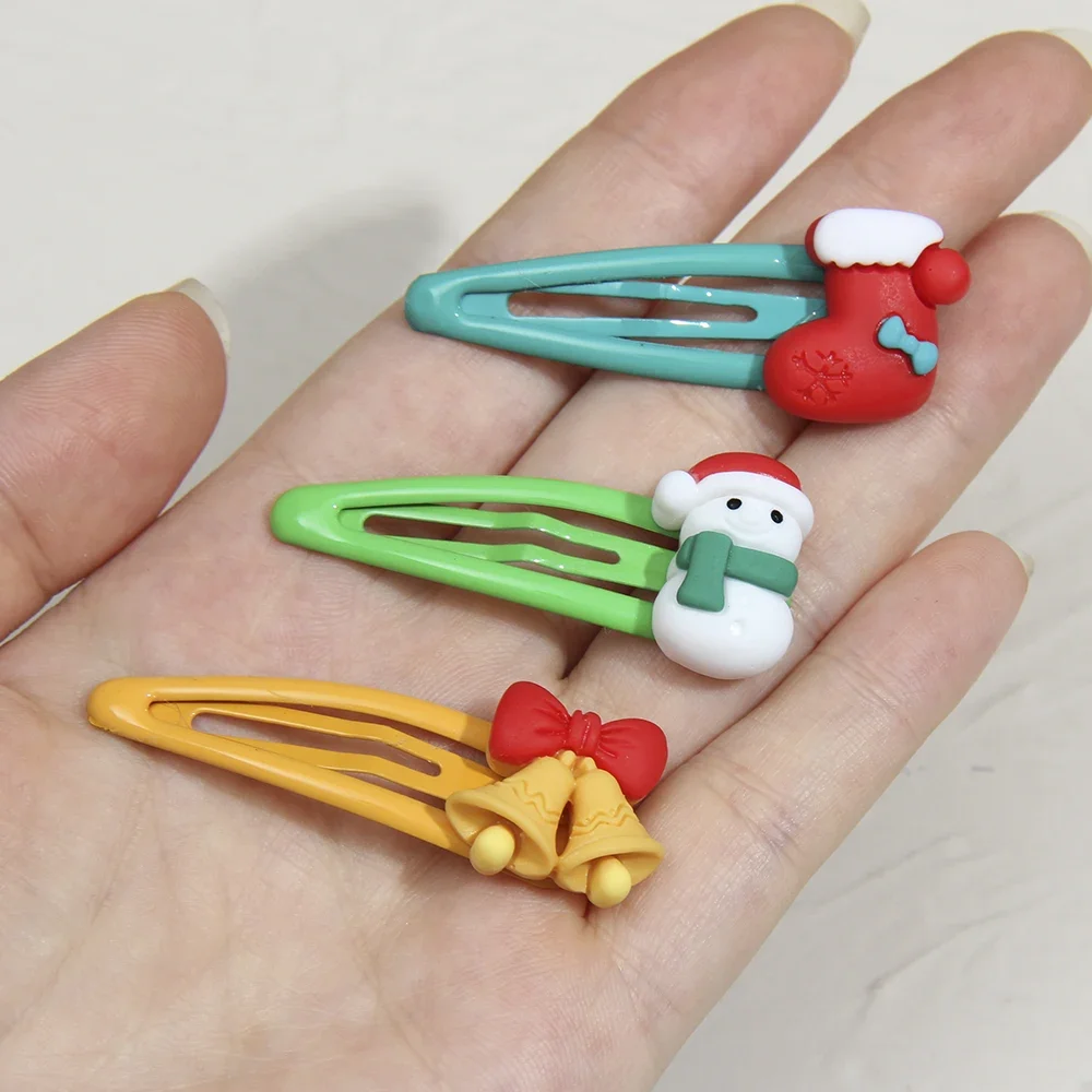 

2Pcs Cute Cartoon Christmas Hair Clips for Kids Girls Lovely Hair Accessories Headband Party Gift Fashion Princess Bangs Hairpin