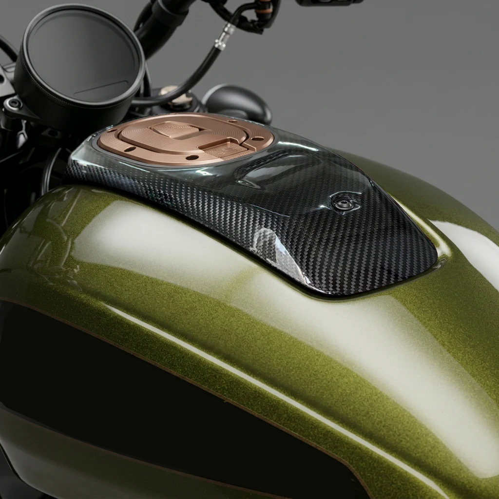 Carbon Fiber Motorcycle Fuel Tank Panel Decoration Trim for Harley Davidson Sportster S 2021-2026