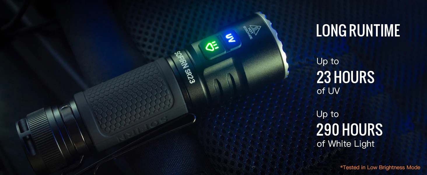 NEUE SOFIRN SR23 3300LM Taschenlampe 6500K UV 365nm EDC Licht 21700 USB C wiederaufladbare Dual-Switch-Taschenlampe mit magnetischer Endkappe – Detail 2
