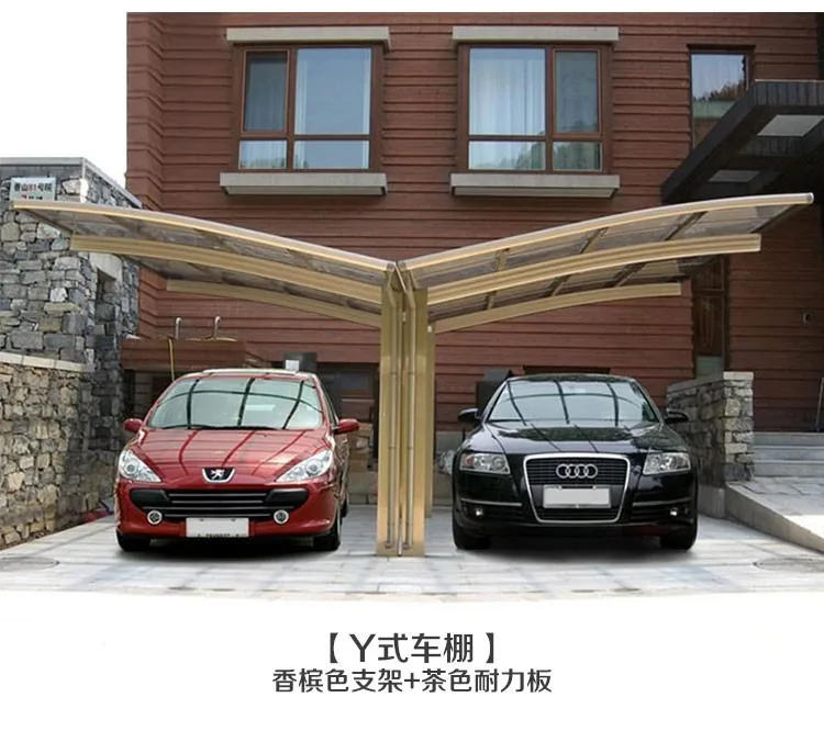 1 Aluminum alloy parking car canopy home villa courtyard outdoor terrace roof roof sunshade sunshade sunshade canopy