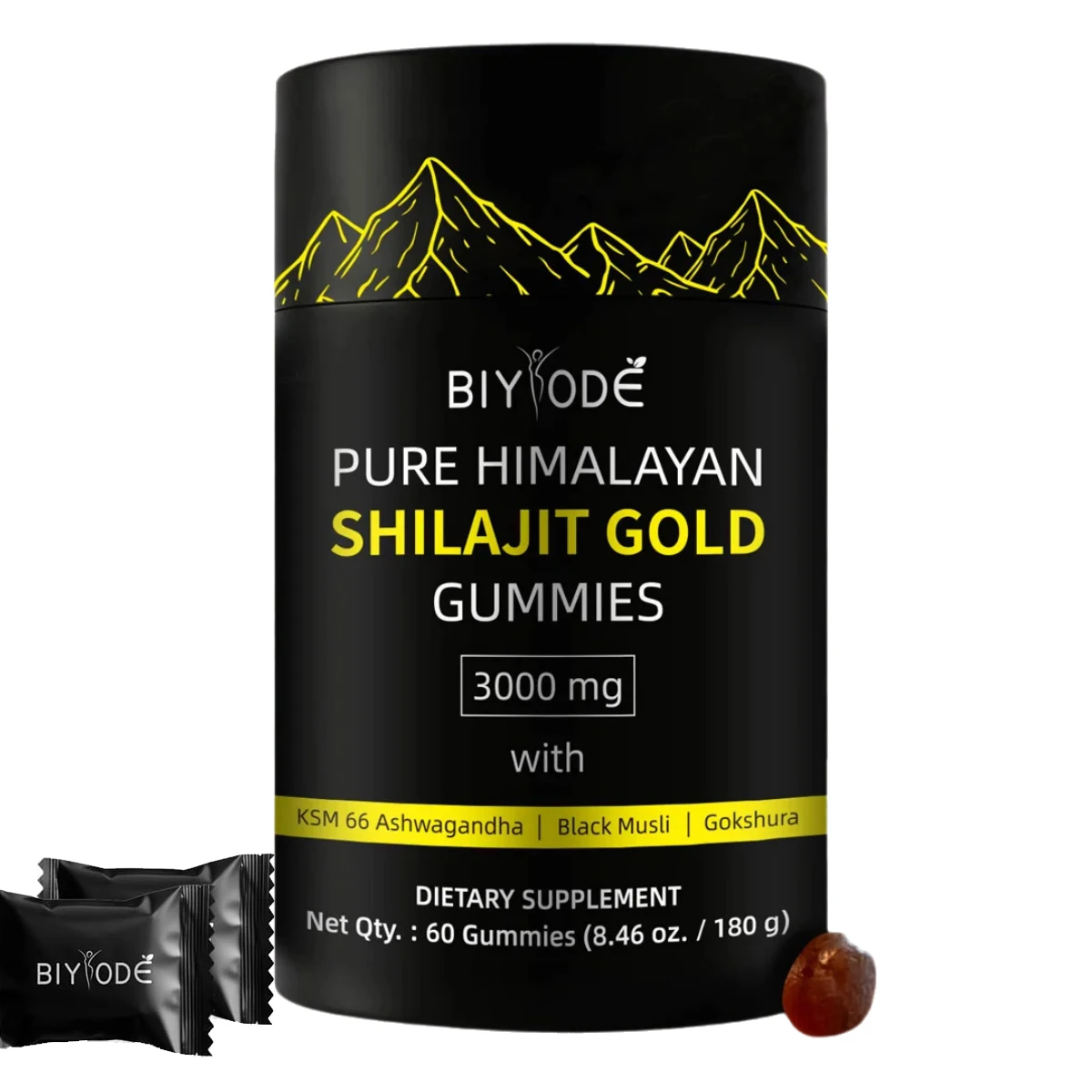 Pure Himalayan Shilajit Gold Gummies 3000mg for Men and Women,Energy and Immune System,Minerals Supplement,60 Count - Image 4