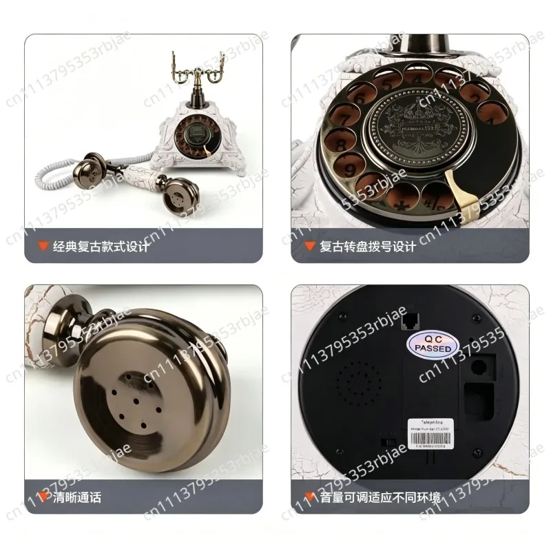 For Push-button fixed landline, retro telephone, guest room, office, home, hotel