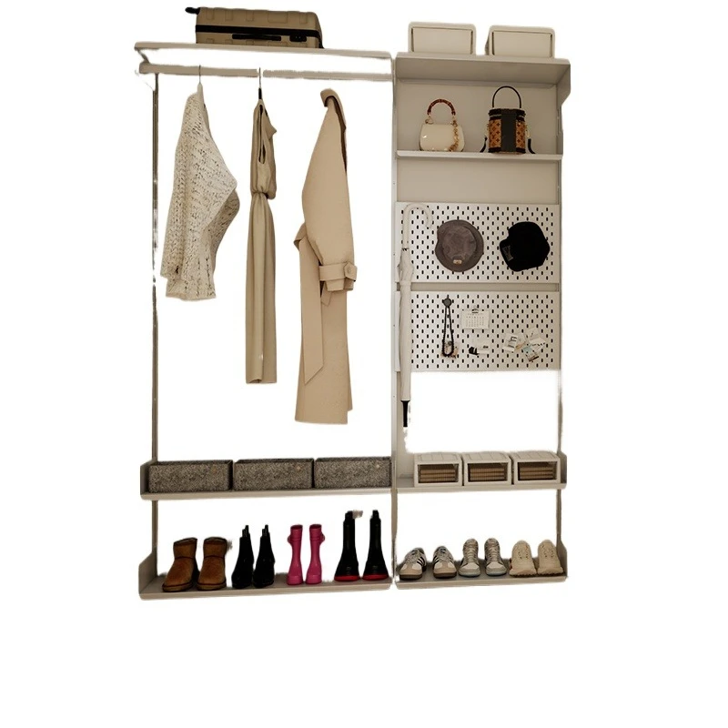 

[Entrance, shelf] V606 home coat rack, shoe rack, integrated hole board storage rack