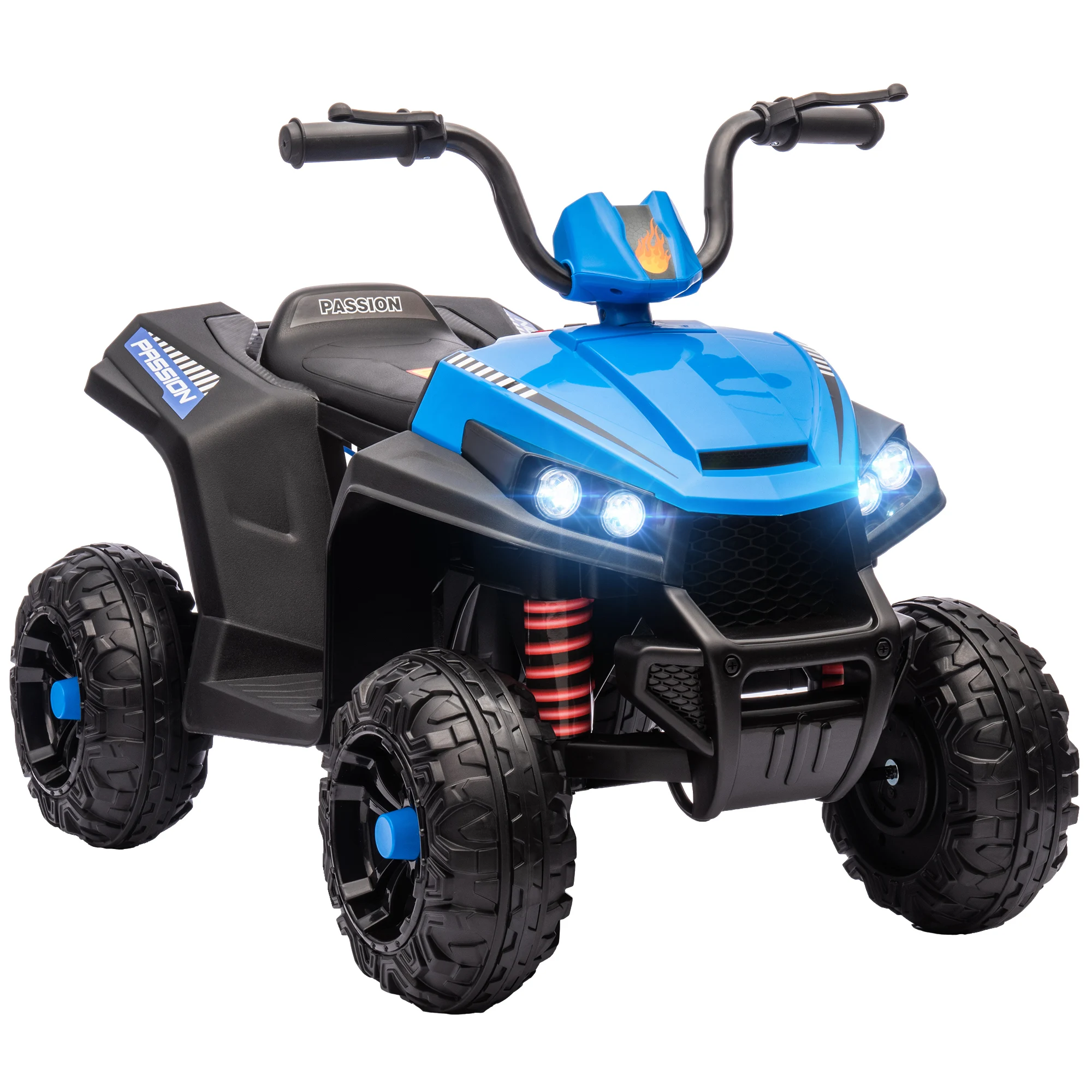 12V Kids Atv with Spring Suspension, Forward & Reverse, Blue