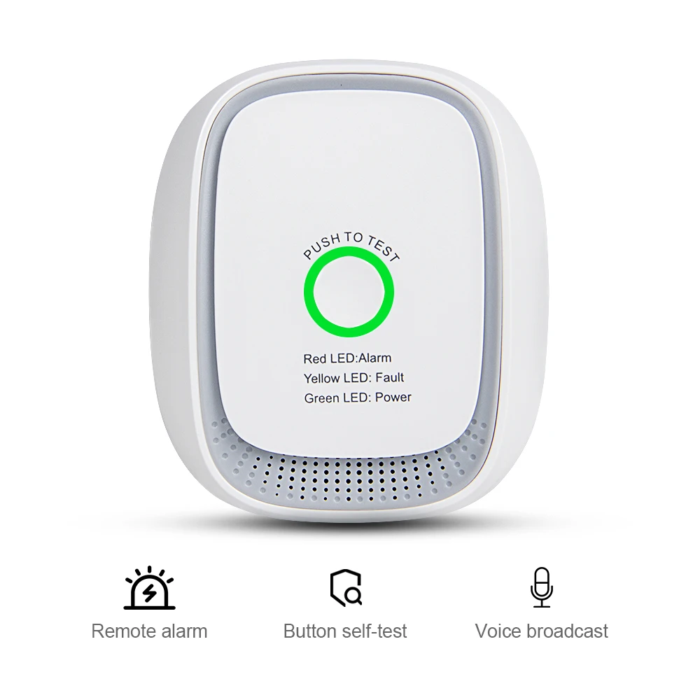 Heiman Tuya Zigbee3.0 Combustible CH4 LPG Gas Detection Alarm Working with SmartThing,Ziptao,Conbee Zigbee Gateway