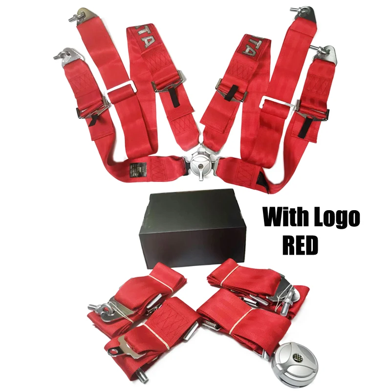 

Ремни безопасности для автомобилей, универсальный 3-дюймовый 4-точечный ремень безопасности, модифицированный автомобильный сиденье, гоночный держатель ремня безопасности, регулируемый плечевой ремень