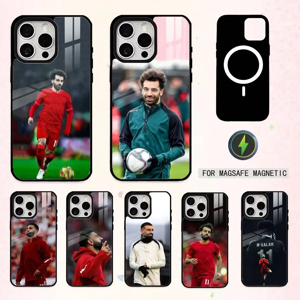 

Football M-Mohamed S-Salah 10 Phone Case For iPhone17,16,15,14,13,12,11 Plus,Pro Max Magnetic For Magsafe Wireless Charging