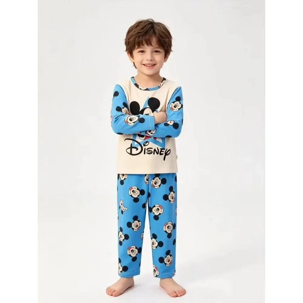 Kids Galactic Federation Alien Angel Pajamas Set Long Sleeve Top Pants Soft Breathable Children Home Sleepwear Casual Loungewear
