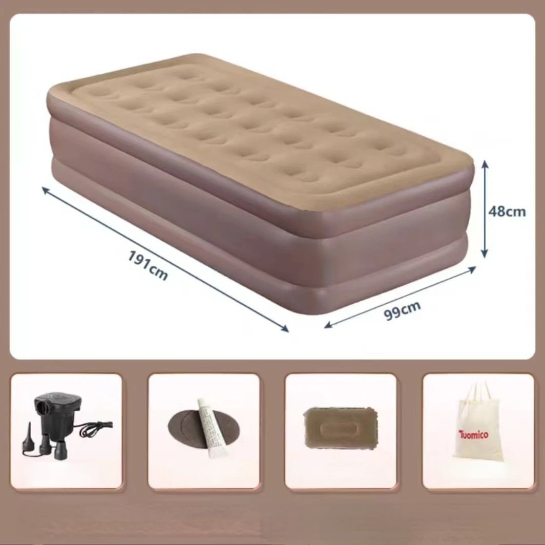 99*191*48CM 1 Person Inflatable Mattress Bed Indoor Outdoor Sleeping Camping Air Cushion Car Folding Lazy Portable Sofa Mat