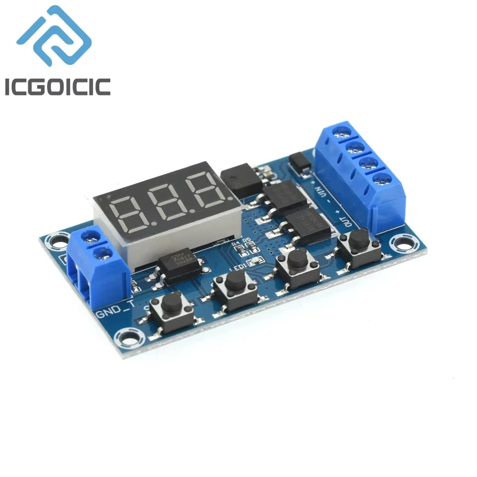 DC5-36V Dual MOS LED Digital Time Delay Relay Trigger Cycle Timer Delay Switch Circuit Board Timing Control Module DIY