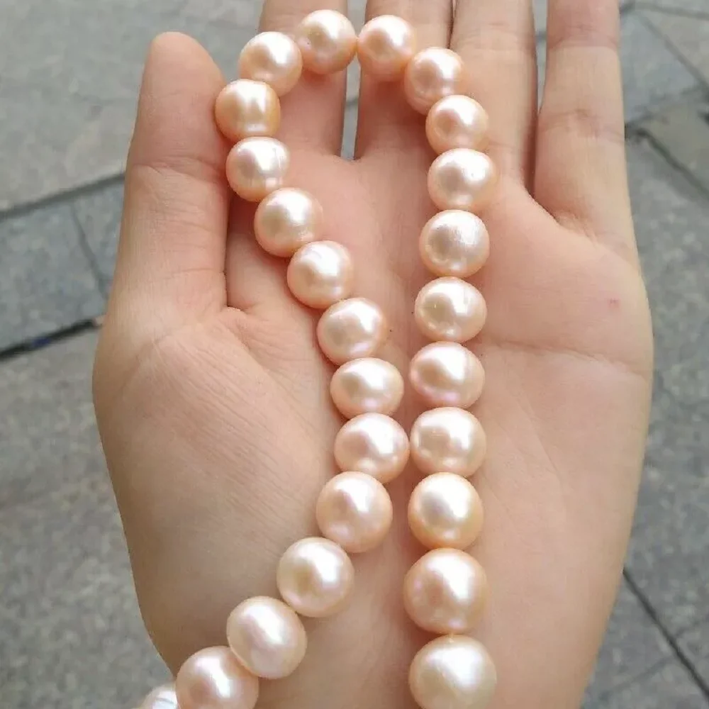 Beautiful 18inch AAA  9-10 meter white South  Sea pearl necklace with 14K gold buckle 16/36inch