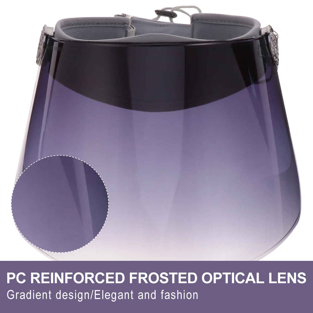 

Windproof Empty Sun Protection Hat Beach Outdoor Face Cover Cap Transparent Design Adult Riding Grey Breathable Anti-Dust