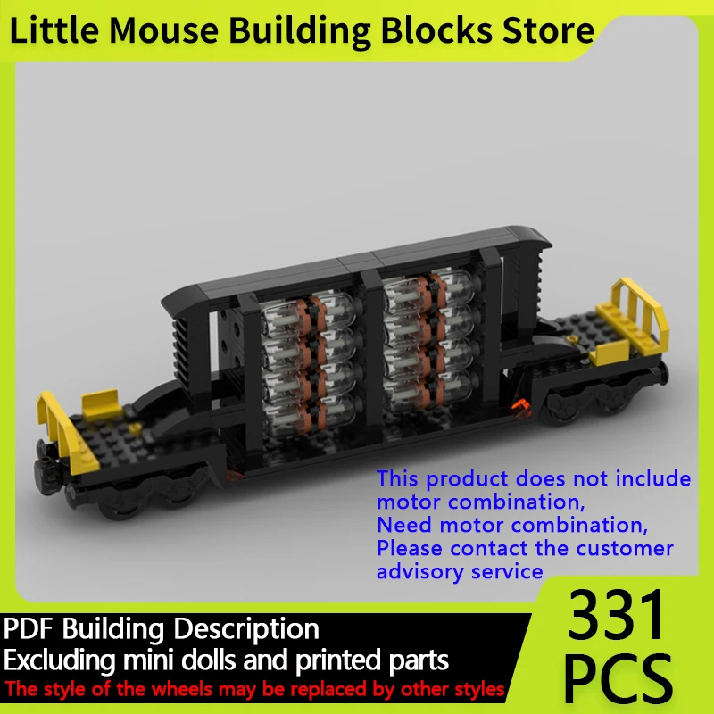

City Car Model MOC Building Bricks Nuclear Waste Uranium Rods Train Car Modular Technology Gifts Holiday Assemble Children Toys