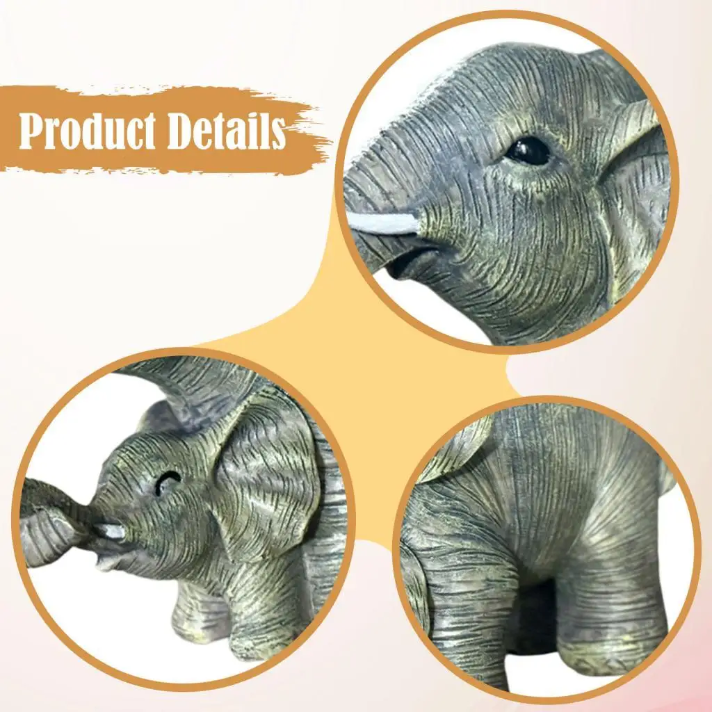 Resin Elephant Bonsai Planter Animal Shaped Flowerpot for Indoor Outdoor Plants for Living Room Bedroom Office Display