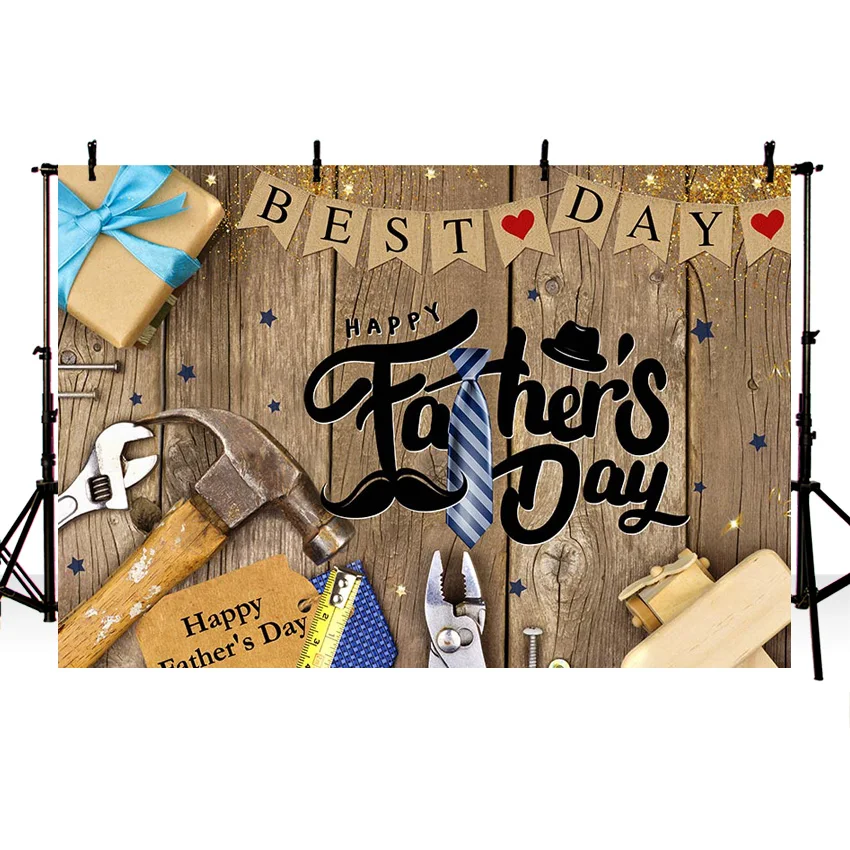 Mehofond Gentleman Happy Father's Day Backdrop Best Day Party Bow Tie Gift Photography Background for Dad Portrait Photo Studio