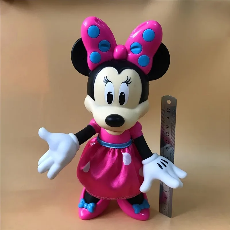 Genuine Mickey Mouse Clubhouse Minnie Dress Up Joint mobility Girl Cute Birthday Present Desktop Ornament Green Red Skirt