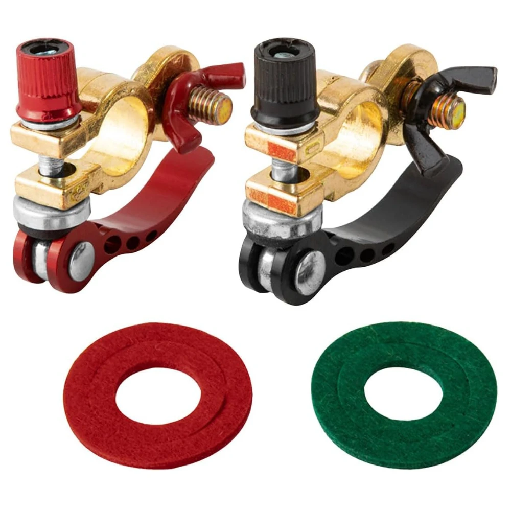 

2PCS Battery Terminal Connectors M8 x 25mm Bolt Quick Release Disconnect Battery Connectors Brass Battery Cable Terminals