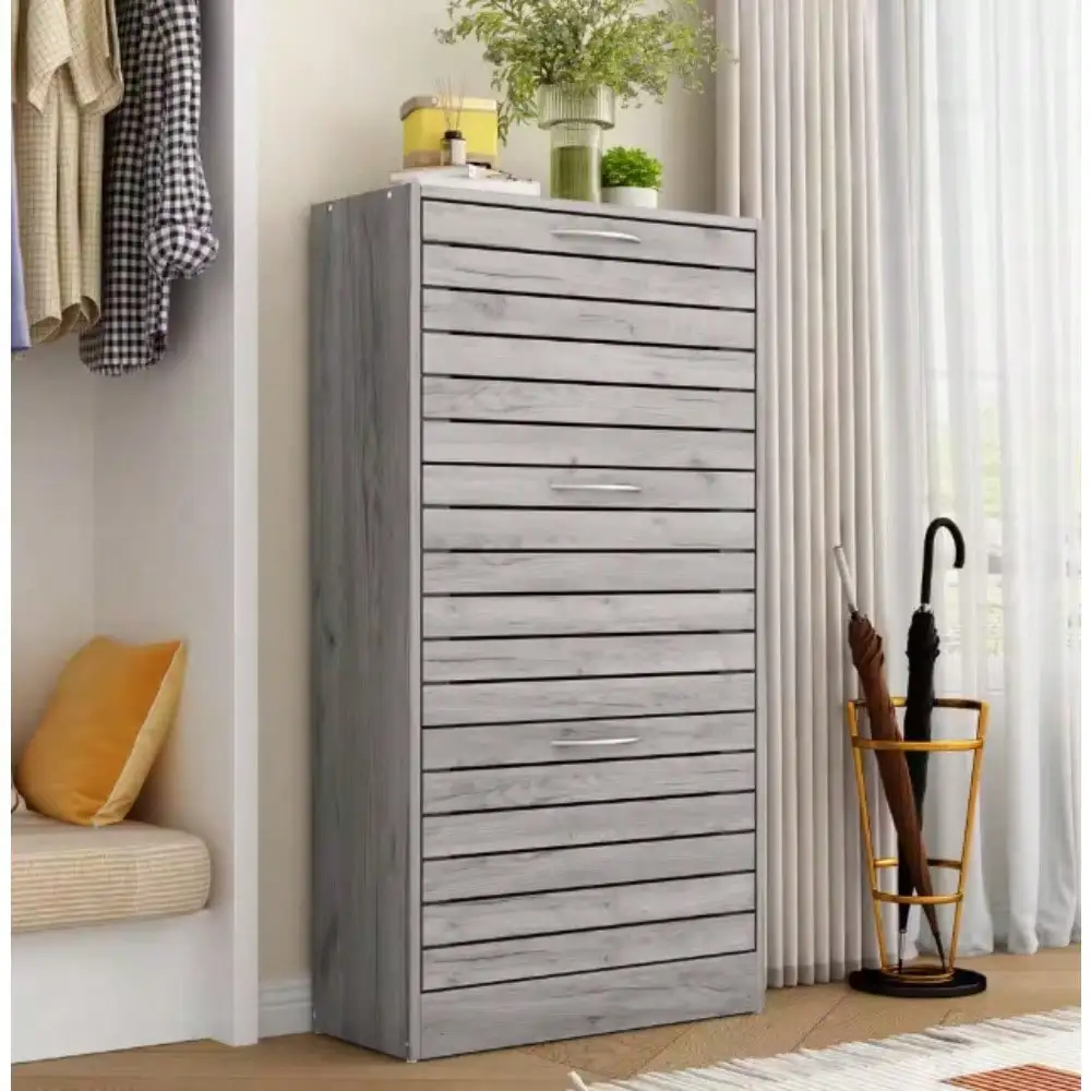 

42.3 in. H x 22.4 in. W 18-Pair Shoe Storage Cabinet with 3-Drawers for Entryway, Hallway, Bedroom, Closet, Living Room