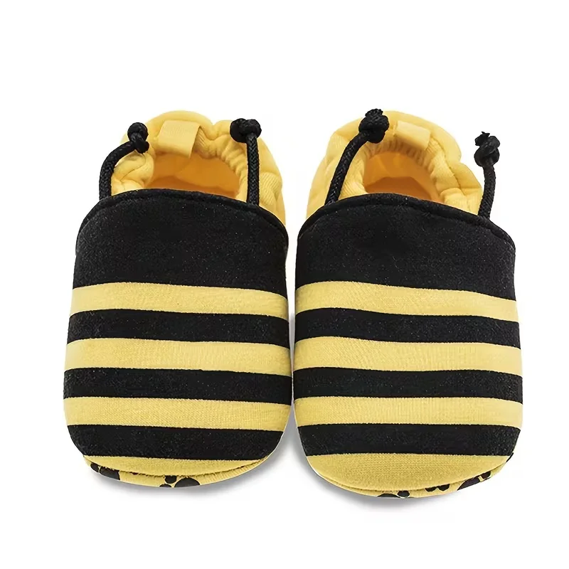Spring and Autumn Style 0-1 Year Old Baby Cute Cartoon Bee Cloth Bottom Baby Walking Shoes Floor Shoes