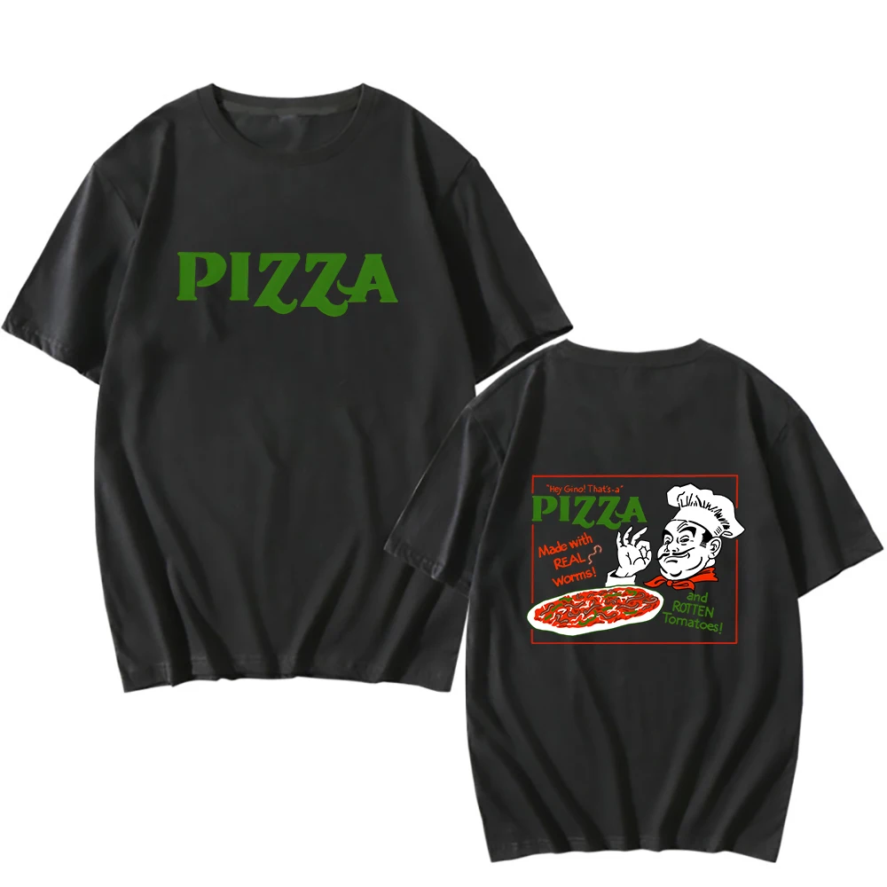 Pizza  Make An OK Sign T-shirts Harajuku MEN Tshirts 100% Cotton High Quality Tee Shirt Sense of Design Handsome Streetwear