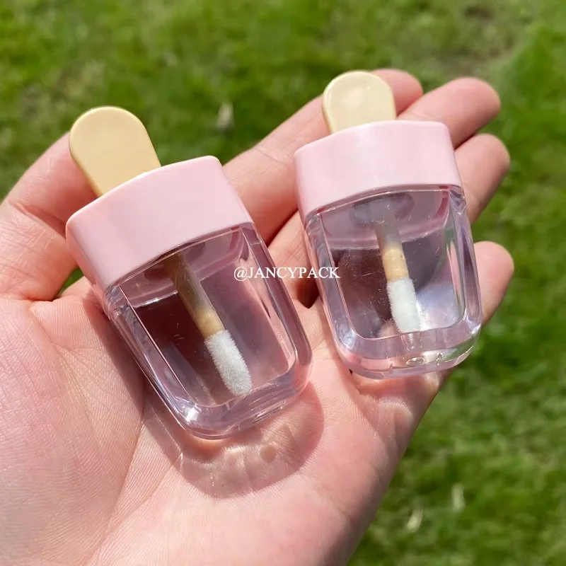 

Pink Empty Lip Glaze Tube 1/5pcs Refillable Ice Cream Lipgloss Packaging Material DIY Makeup Lip Glaze Tube for Beauty Crafts