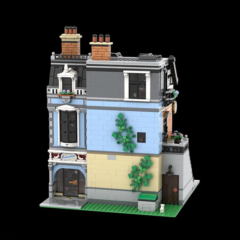 3123 قطعة MOC مستقيم تيودور نزل الزاوية وحدات نموذج اللبنات DIY بها بنفسك ألعاب إبداعية الطوب الاطفال هدايا عيد الميلاد عيد الميلاد #5