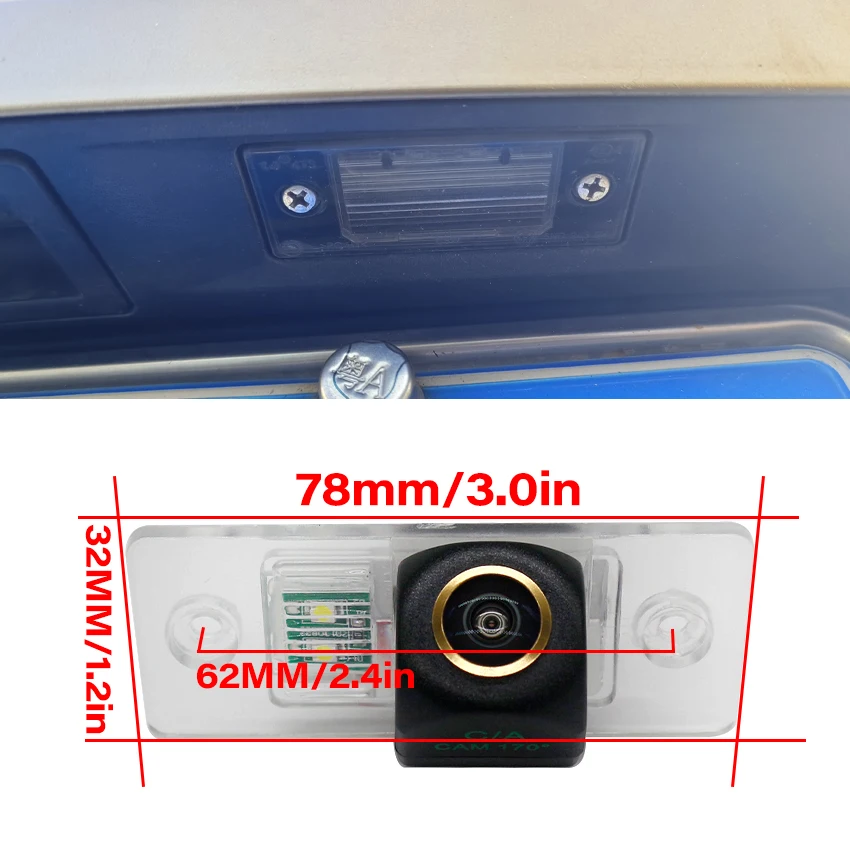 CCD HD Fisheye Rear View Camera For Volkswagen Touareg 7L 2002~2010 Jetta Bora MK4 1999~2005 Car Reverse Monitor Golden Lens