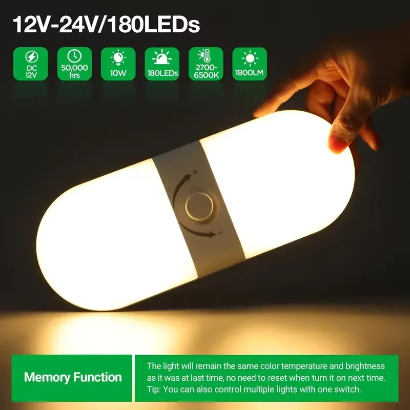 

180 бусин 12 В 24 В освещение салона автомобиля 3 цвета, регулируемая яркость, лампа для чтения автомобиля, прицеп, грузовик, фонарь для автофургона