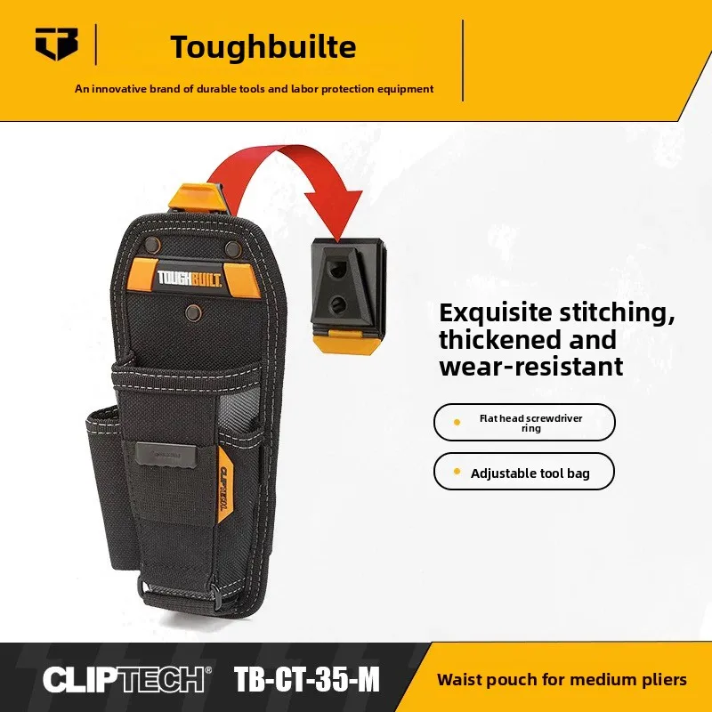 TOUGHBUILT Professionele gereedschapsriem voor elektricien en technicus, volledige serie duurzame zakjes, werkriem met zakken