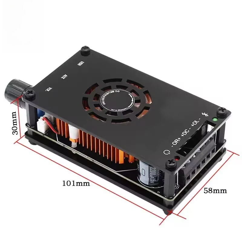 

KYYSLB DC12V Bluetooth Digital Amplifier Board High Power Dual Channel 2 * 50W Speaker Audio Amplification Module